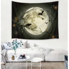Wall Hanging Tapestry Halloween Ominous Night Livingroom Sheet Bedspread Decor   362414294585